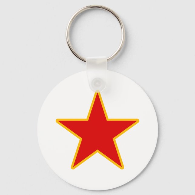 Communist Red Star Keychain (Front)