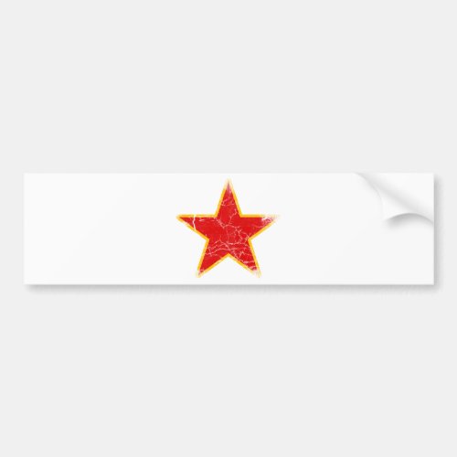 Communist Red Star Vintage Bumper Sticker