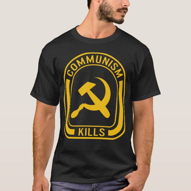 Communist Shirt, Communism Kills Tee, Pro-Labor T-Shirt (Front)
