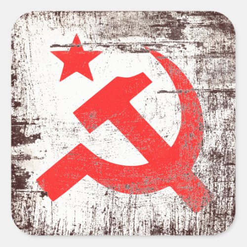 Communist Symbol Square Sticker