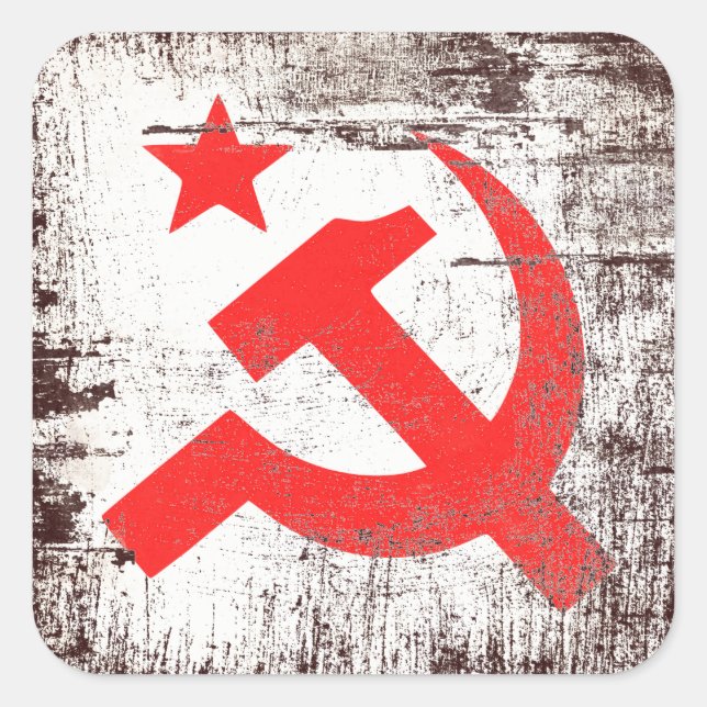 Communist Symbol Square Sticker (Front)