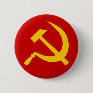 Communist USSR Russian Hammer and Sickle Button