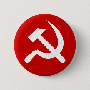 Communist USSR Russian Hammer and Sickle symbol Button
