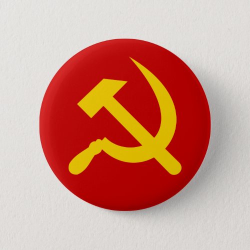 Communist USSR Russian Hammer and Sickle symbol Button