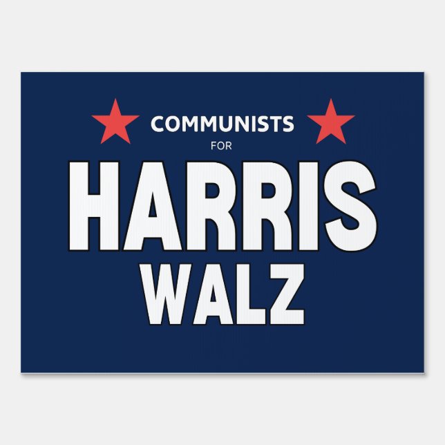 Communists for Harris Walz Lawn Sign (Front)