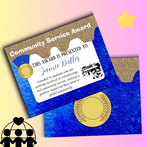 community awards certificate 
