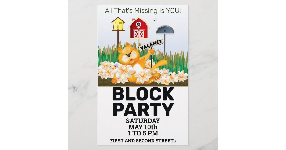 Community Block Party Invite Flyer