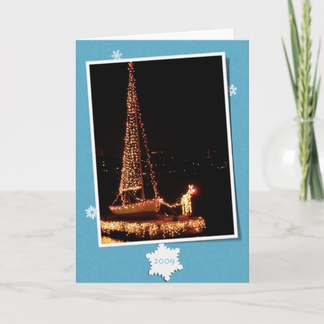 Community Boating Rudolph-2009 Holiday Card (Front)