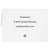 Community by Cynthia Wenslow Cards (Back Horizontal)