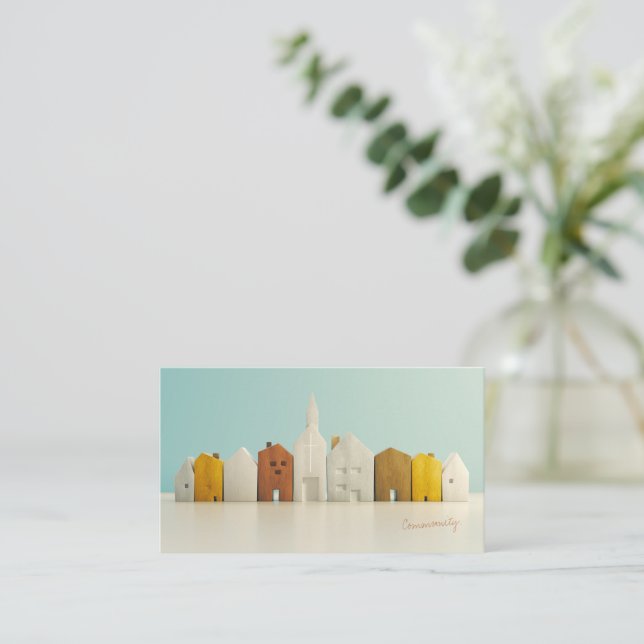 Community Church Design Business Card (Standing Front)
