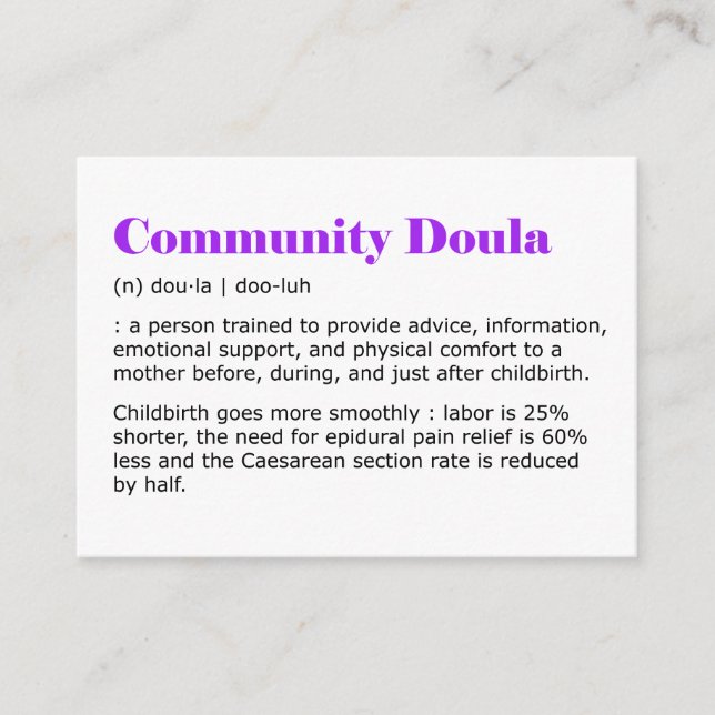 Community Doula Enclosure Card (New Logo) (Front)