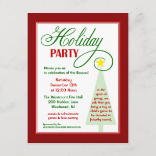 Community Event Holiday Party Invitation