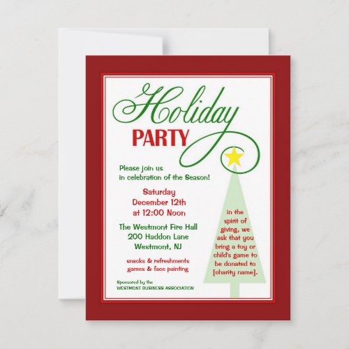 Community Event Holiday Party Invitation