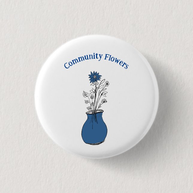 Community Flowers Button (Front)