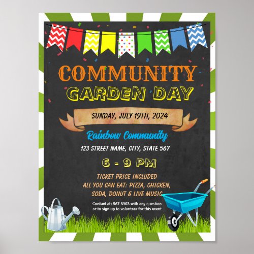 Community Garden event template Poster