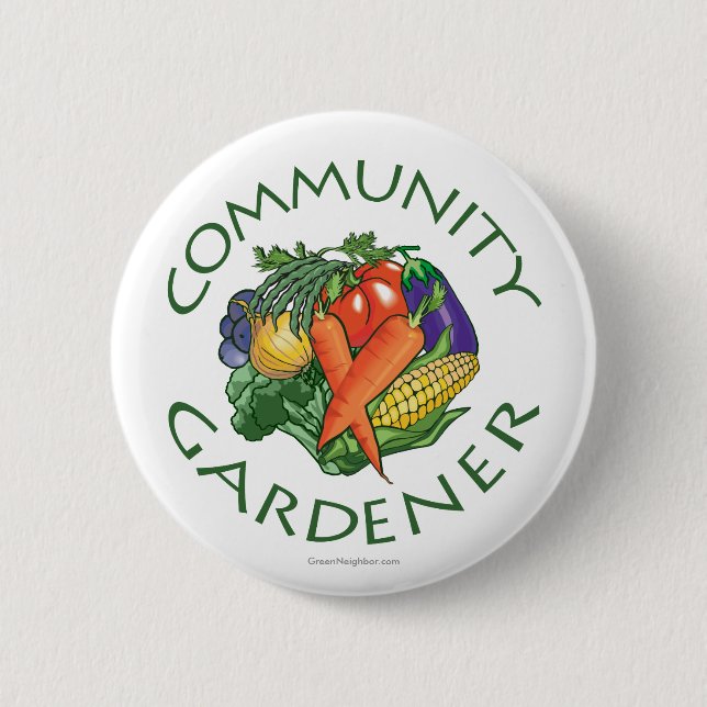 Community Gardening Button (Front)