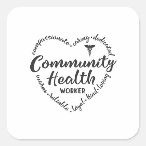 Community Health worker CHW gift Square Sticker