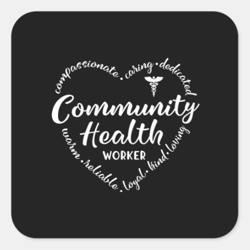 Community Health worker CHW gift Square Sticker