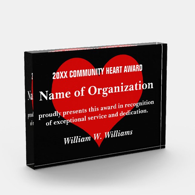 Community Heart Volunteer Award (Left)