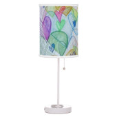 Community Hearts Color Art Custom Table Lamp (Left)