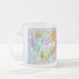 Community Hearts Rainbow Custom Coffee Cups