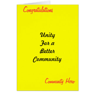 Community hero greeting cards
