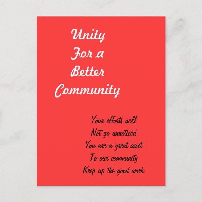 Community hero postcards (Front)