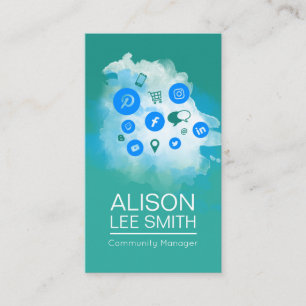 Community Manager SEM SEO Social Media Expert Business Card