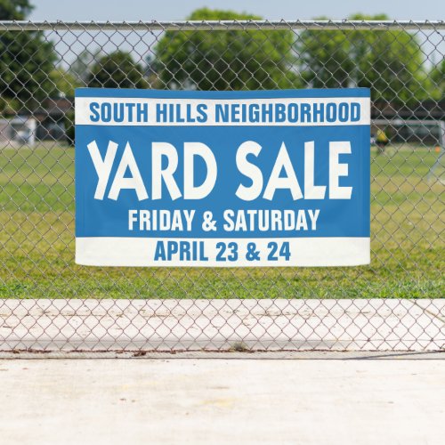 Community Neighborhood Yard Sale Banner