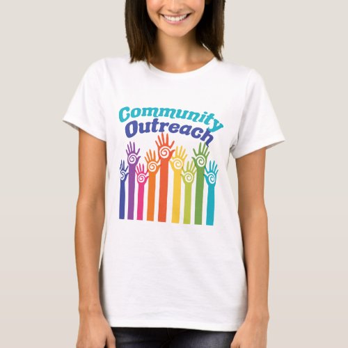 Community Outreach Services Program Helping Hands T_Shirt