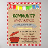 Community potluck event template