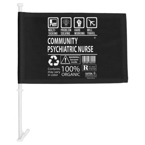 Community Psychiatric Nurse _ Multitasking Car Flag