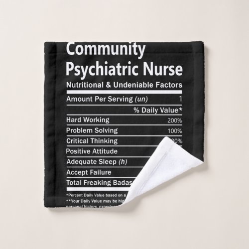 Community Psychiatric Nurse _ Nutritional And Unde Wash Cloth