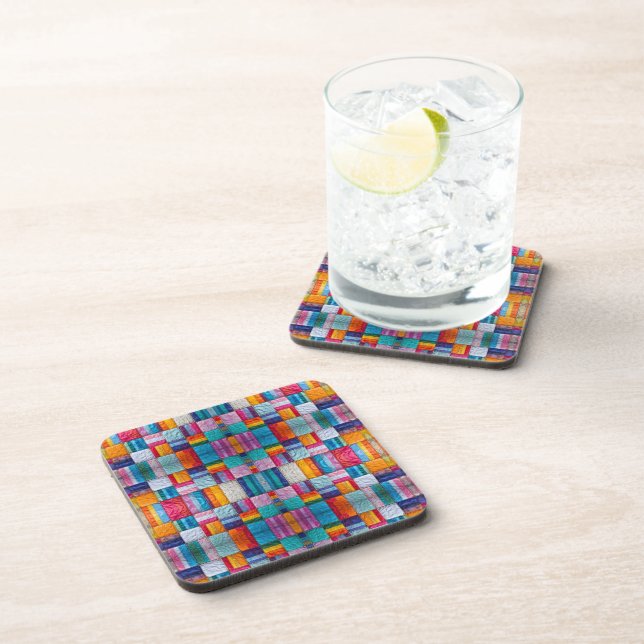 Community Quilt of Unity and Diversity Beverage Coaster (Right Side)