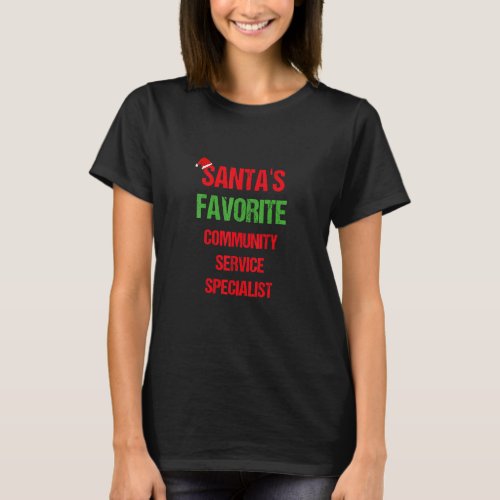 Community Service Specialist Funny Pajama Christma T_Shirt