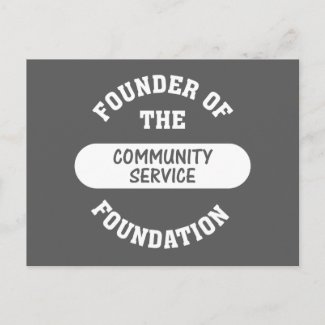 Community service starts with me as the foundation postcard