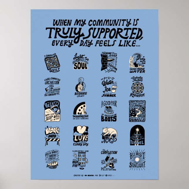 Community Support Blue Poster (Front)