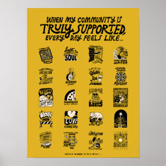 Community Support Yellow Poster