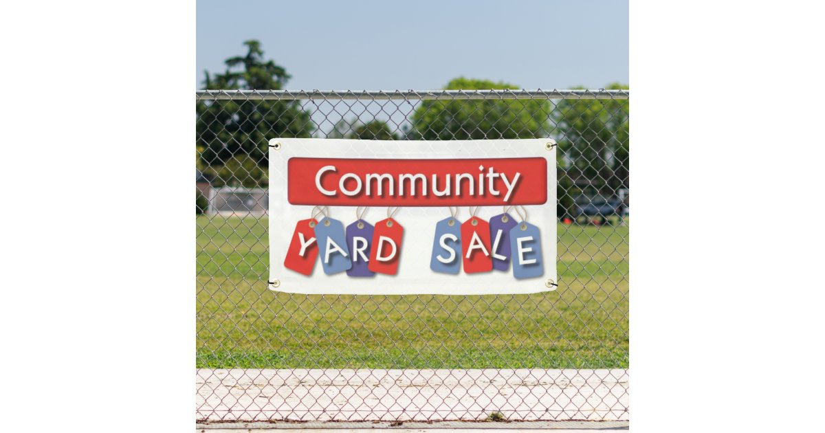 Community yard sale Banner Zazzle