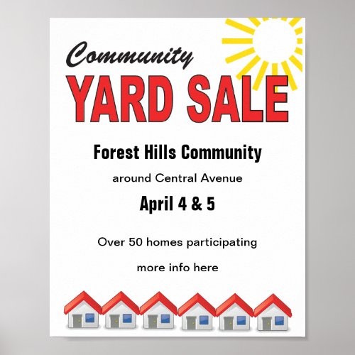 Community Yard Sale poster