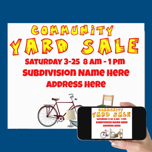 Community Yard Sale Poster Style Flyer