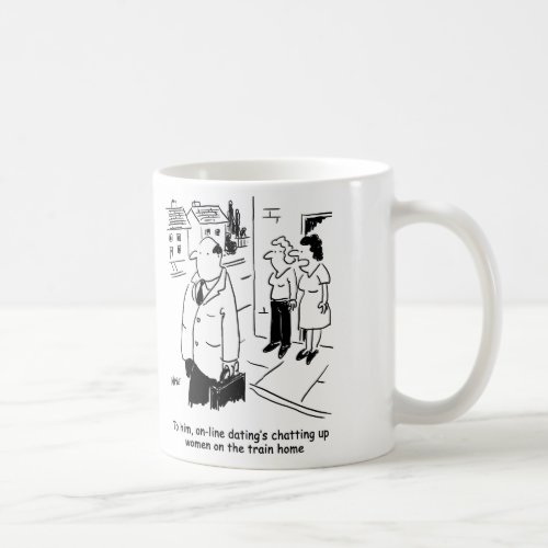 Commuter Online Dating Cartoon Coffee Mug