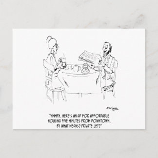 Commuting Cartoon 1098 Postcard