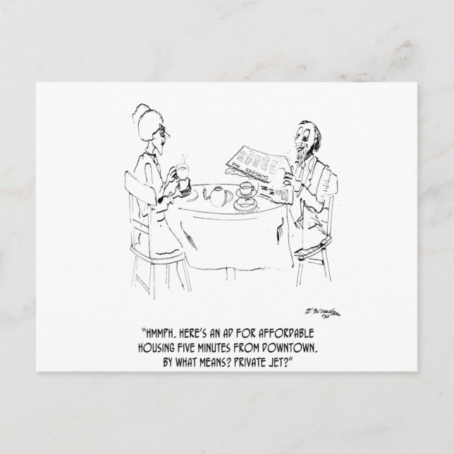 Commuting Cartoon 1098 Postcard (Front)