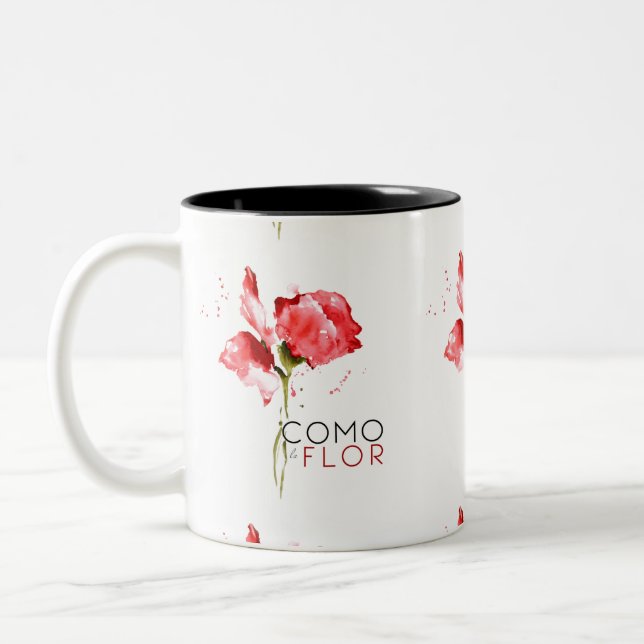 Como La Flor Two-Tone Coffee Mug (Left)