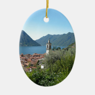 Como Lake Ceramic Ornament