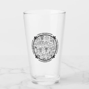 CoMo Preservation Pint Glass with Line Drawings