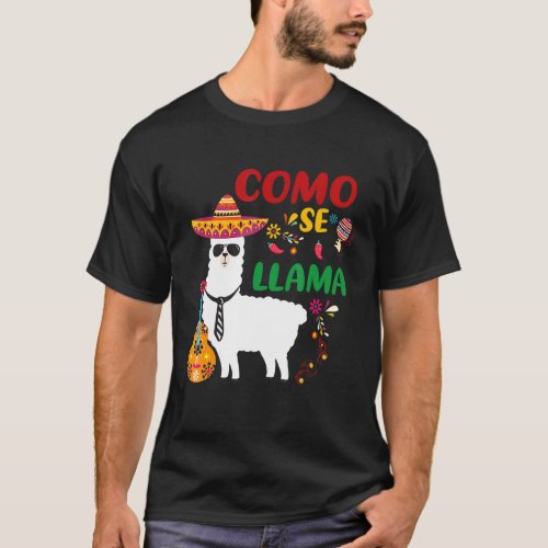 Como  Se Llama Animal  Mexican Cinco De  Mayo T-Shirt