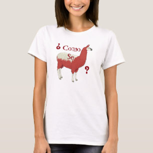 ¿ Como Se Llama ? Fashion Tee with Llama Image