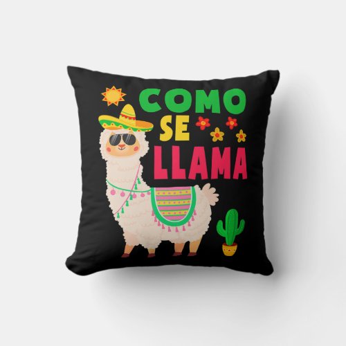 Como Se Llama Funny Cinco De Mayo Mexican Kids Throw Pillow
